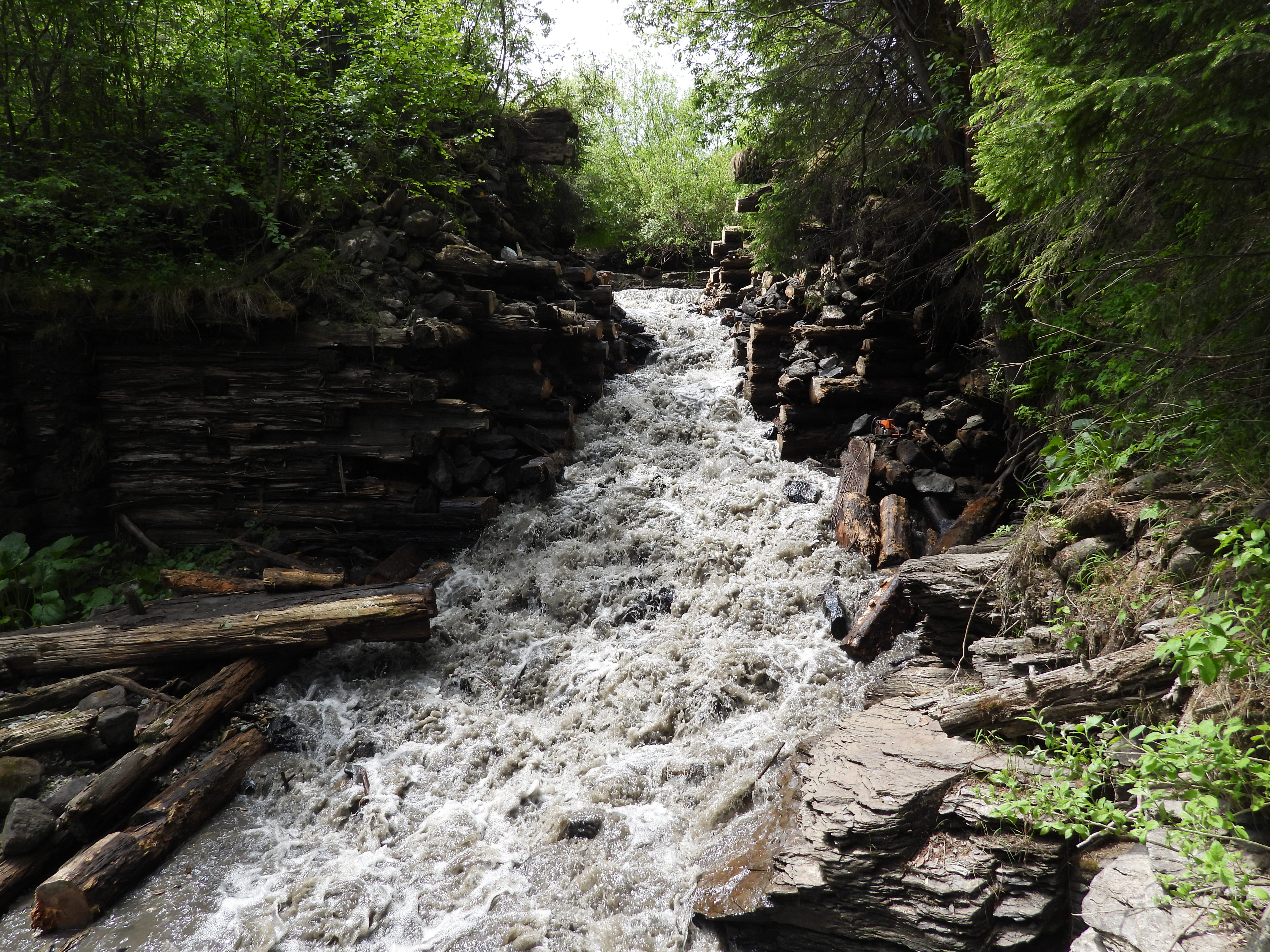 AFTER Bayurivka dam removed, Carpathian mountains - Ukraine
